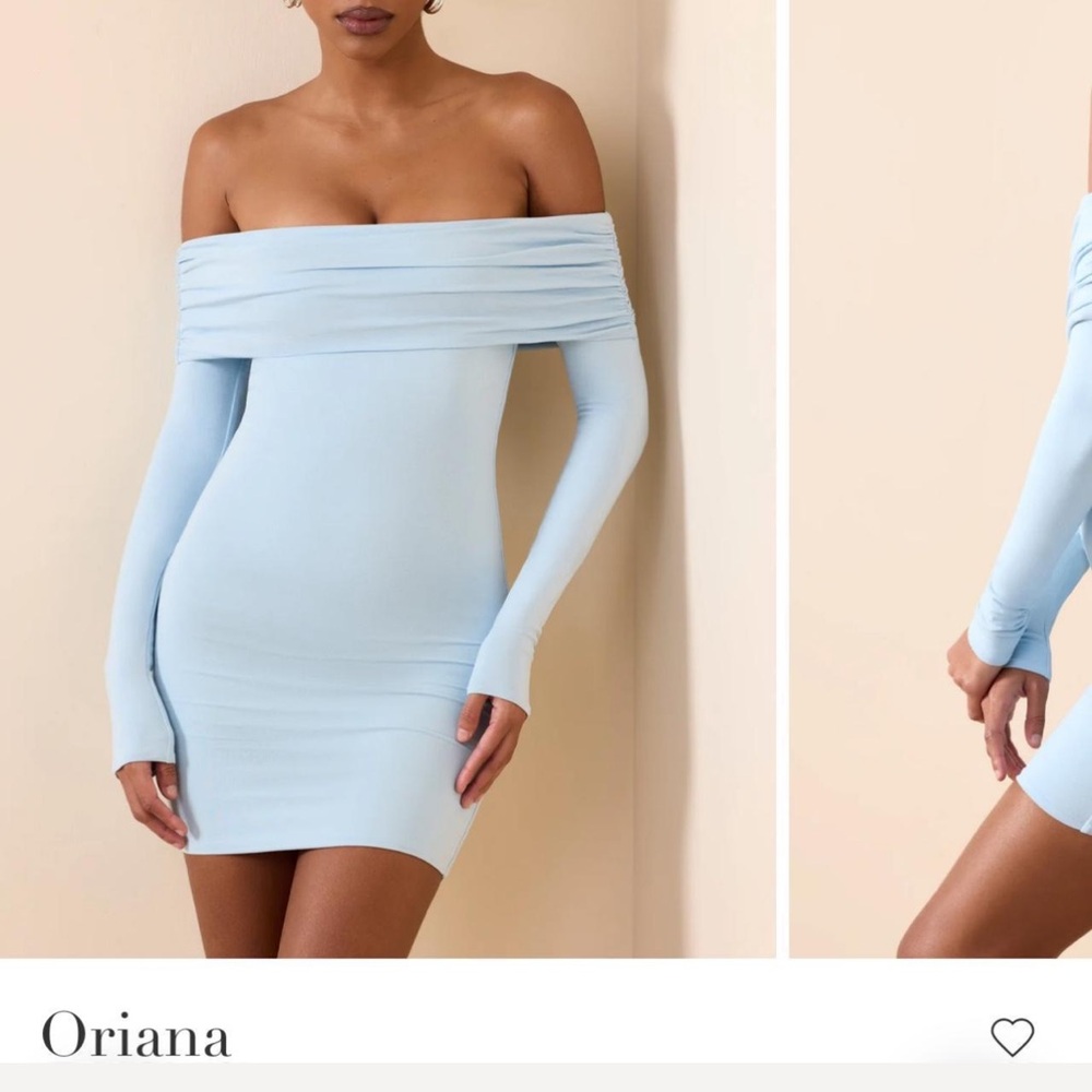 Oh Polly Oriana off the shoulder mini dress. size M